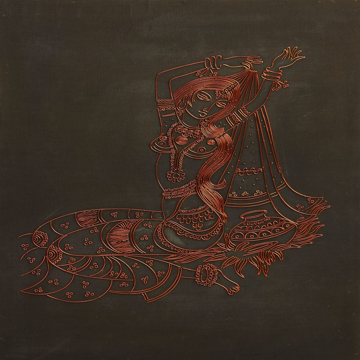 Viraha — Heritage Copper Bas-Relief